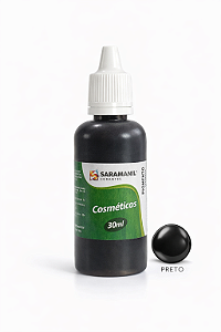 Pigmento Cosmético Leitoso Sabonete 30ml Preto Saramanil