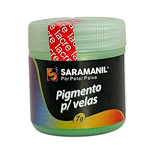 Pigmento em Pó para Velas 7g Verde Saramanil não migra