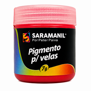 Pigmento em Pó para Velas 7g Vermelho Vibrante Saramanil não migra