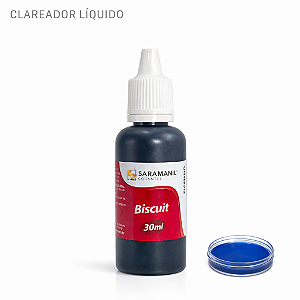 Pigmento Liquido p/ Biscuit Branco Clareador 30ml Saramanil