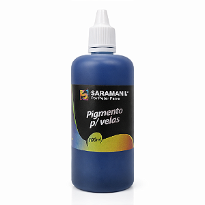 Pigmento Líquido para Velas 100ml Azul Saramanil não migra