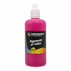 Pigmento Líquido para Velas 100ml Pink Saramanil não migra