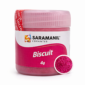 Pó Brilhante p/ Biscuit Rosa Escuro 4grs Saramanil