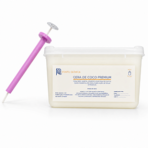 Kit 1kg Cera de Coco Premium + Aplicador de Pavio p/ Velas