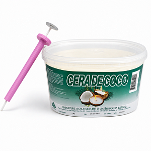 Kit 1kg Cera de Coco Solven + Aplicador de Pavio  p/ Velas