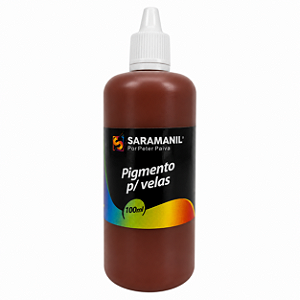 Pigmento Líquido para Velas 100ml Marrom Saramanil não migra