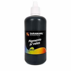 Pigmento Líquido para Velas 100ml Preto Saramanil não migra