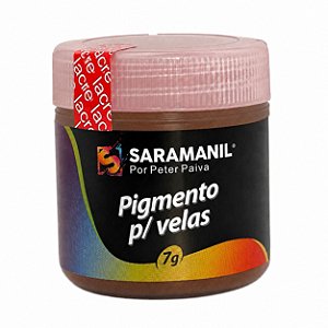 Pigmento em Pó para Velas 7g Marrom Saramanil não migra