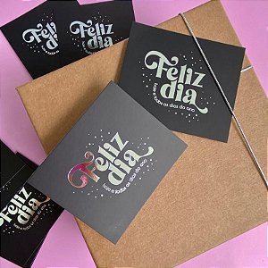 10un Postal Hot Stamping "Feliz Dia"