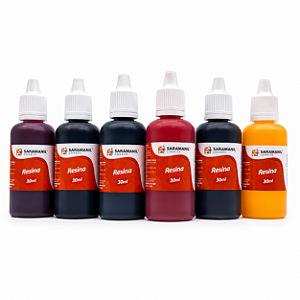 Kit Resina Cores Básicas / 7 Corantes 30ml