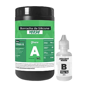 Borracha de silicone Ohana Verde Água Shore 15A - 1,020KG