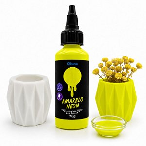 Pigmento Amarelo Neon Concentrado à Base d'água 70g
