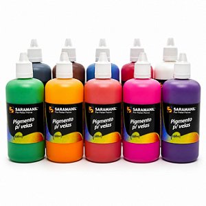 Kit 10  Pigmento Líquido p/ Velas 100ml Saramanil não migra