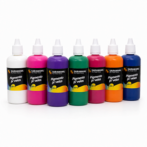Kit 7 Pigmento Líquido p/ Velas 100ml Saramanil não migra