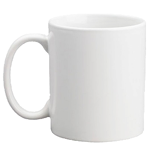 Caneca Cerâmica Tradicional Branca 325ml