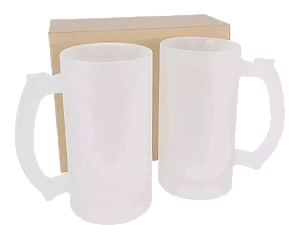 Caneca Chopp Vidro Jateado 475ml