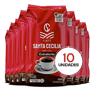 Combo Café Santa Cecília Extraforte Torrado E Moído 500g - C/10un
