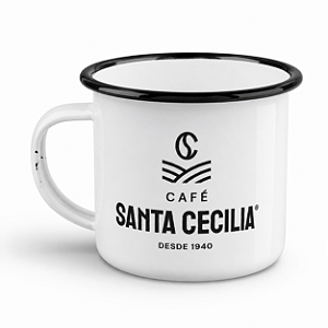 Caneca Esmaltada Santa Cecilia - Branca 150ml
