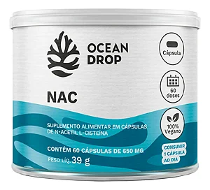 Nac N Acetilcisteína N Acetil (120 Caps) Ocean Drop