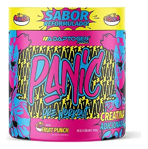 Panic Pré Treino com creatina Pote 300g Sabor Suco De Frutas