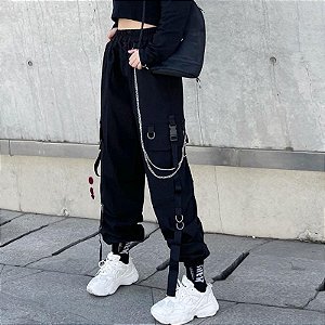 Calça Preta Cargo