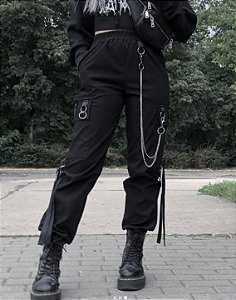 Calça Preta Cargo