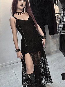 Vestido Preto Renda Emily