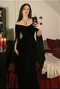 Vestido Preto Morticia