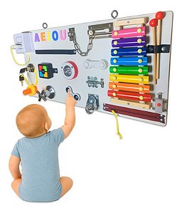 Painel Sensorial Montessori Infantil Educativo De Atividades