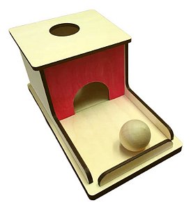 Caixa De Permanência Montessoriana Pedagógica De Madeira Marrom