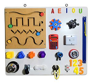 Painel Sensorial Montessori Infantil De Atividades Grande Branco