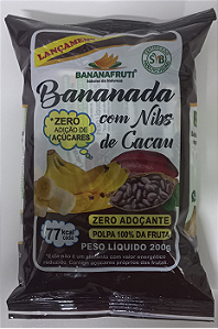 Bananada Com Nibs De Cacau Zero Açúcares 200g BananaFruti