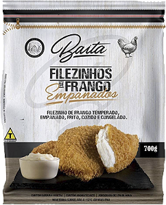 Filezinho De Frango Empanado 700g Baita
