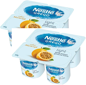 Kit 2 Iorgute Grego Light Maracujá Bandeja 360g Nestle
