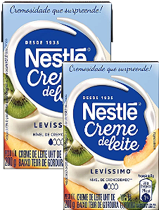 Kit 2 Creme De Leite Levíssimo 200g Nestle