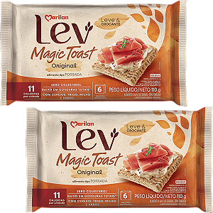 Kit 2 Torradas Magic Toast Original 110g Marilan