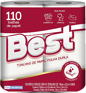 Papel Toalha 2 Rolos 110Fls Best