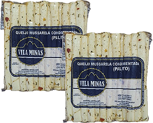 Kit 2 Queijo Mussarela Palito Condimentado 200g Vila Minas