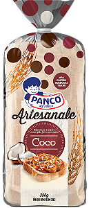 Pão De Forma Artesanale Coco 350g Panco