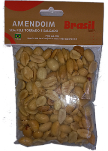 Amendoim Sem Pele Torrado e Salgado 80g Brasil Nut
