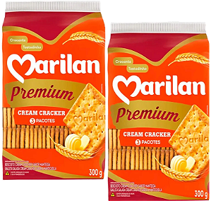 Kit 2 Biscoito Cream Crack Premium 300g Marilan