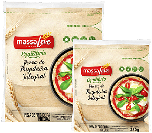 Kit 2 Massa Pizza Frigideira Integral 250g Massa Leve