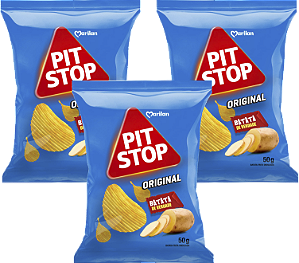 Kit 3 Batata Original Pit Stop 50g Marilan