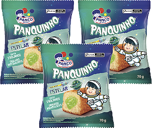 Kit 3 Bolinho Baunilha Com Maçã e Melão 70g Panco