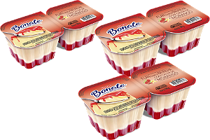 Kit 3 Sobremesa Flan Morango 180g Bonate