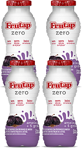 Kit 4 Garrafinha Iogurte Ameixa Zero 160g Frutap