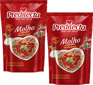 KIt 2 Molho De Tomate Tradicional 300g Predilecta