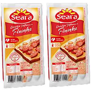 Kit 2 Linguiça Fininha Defumada 215g Seara