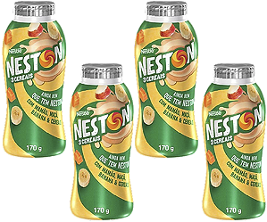 Kit 4 Garrafinha Iogurte Vitamina De Frutas 170g Neston