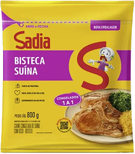 Bisteca Suína Congelada 800g Sadia